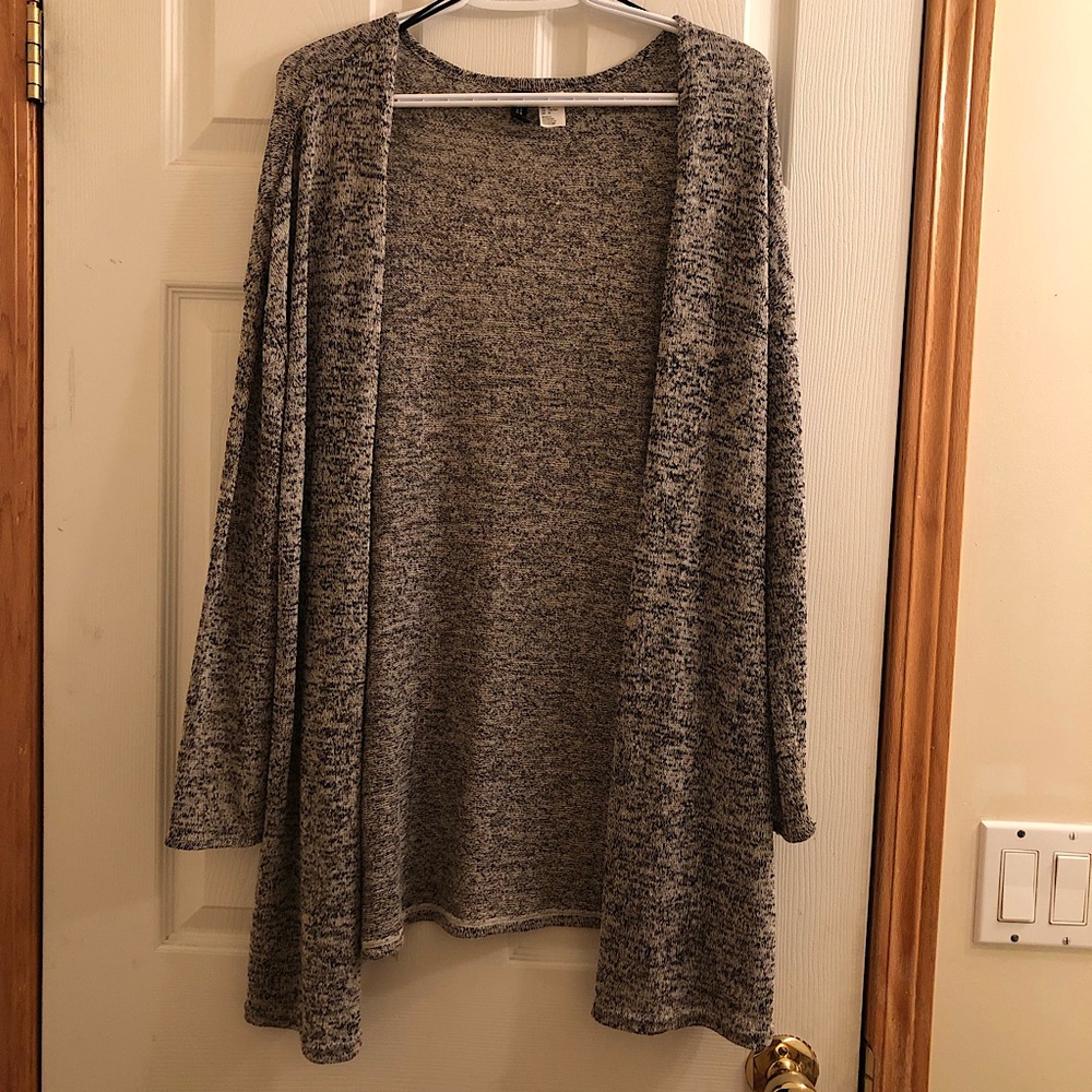 Divided by H&M Long Salt-and-Pepper Cardigan